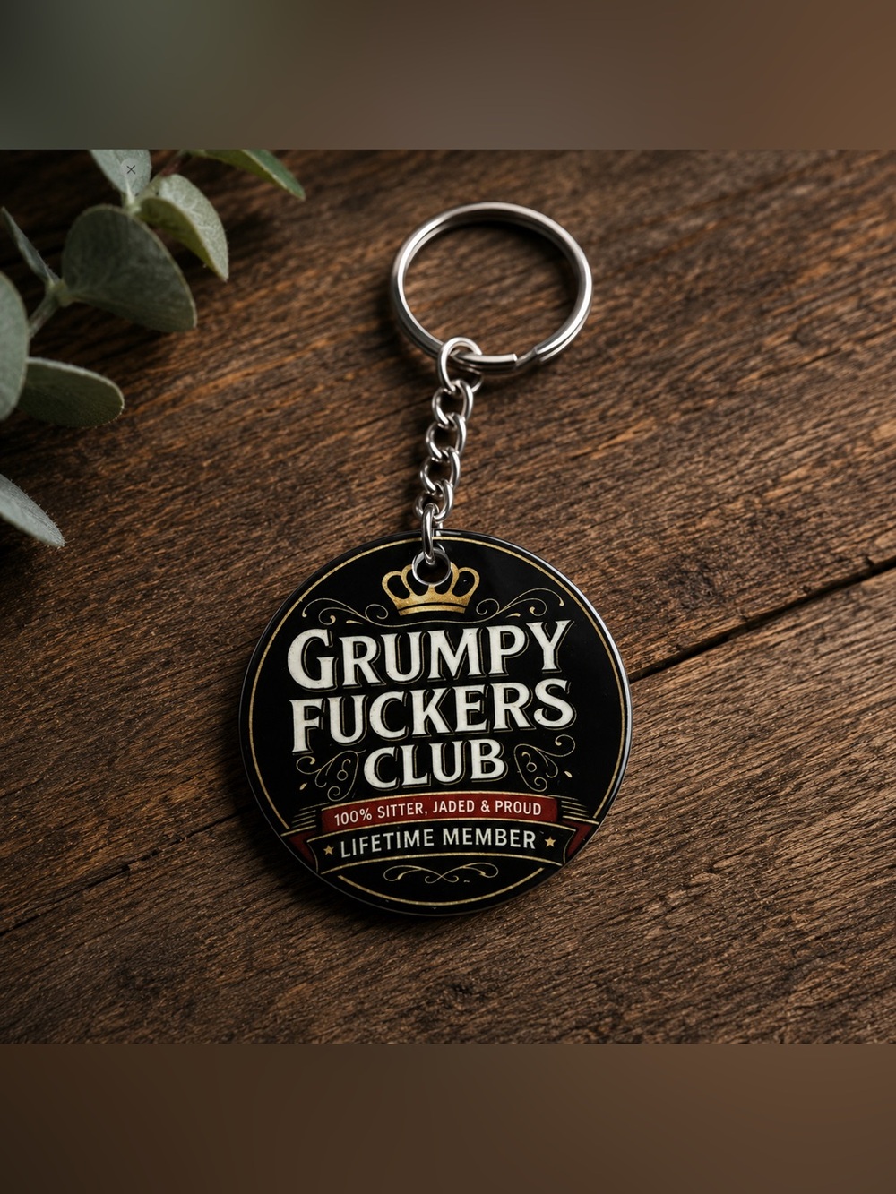Grumpy F Club – Lifetime Member Keychain